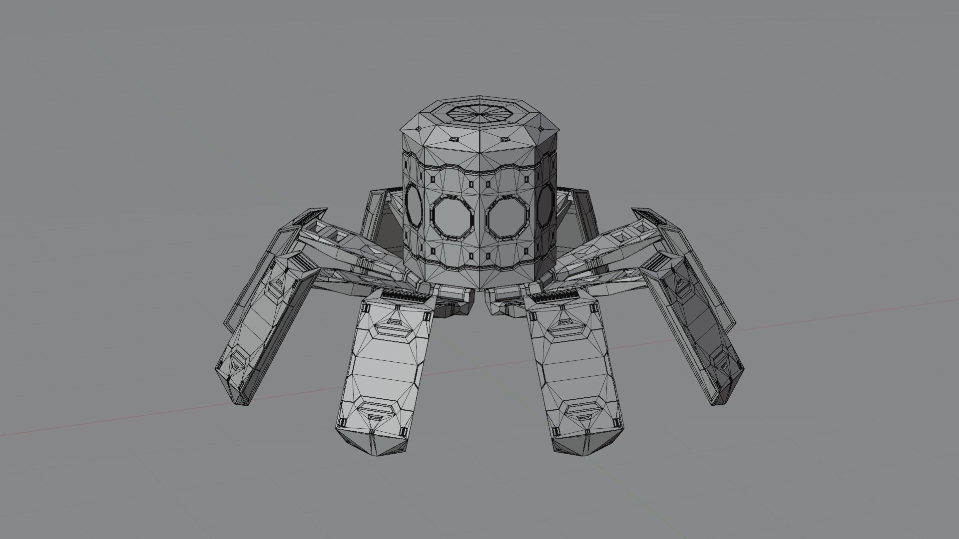 Octobot - scifi 3D model_9