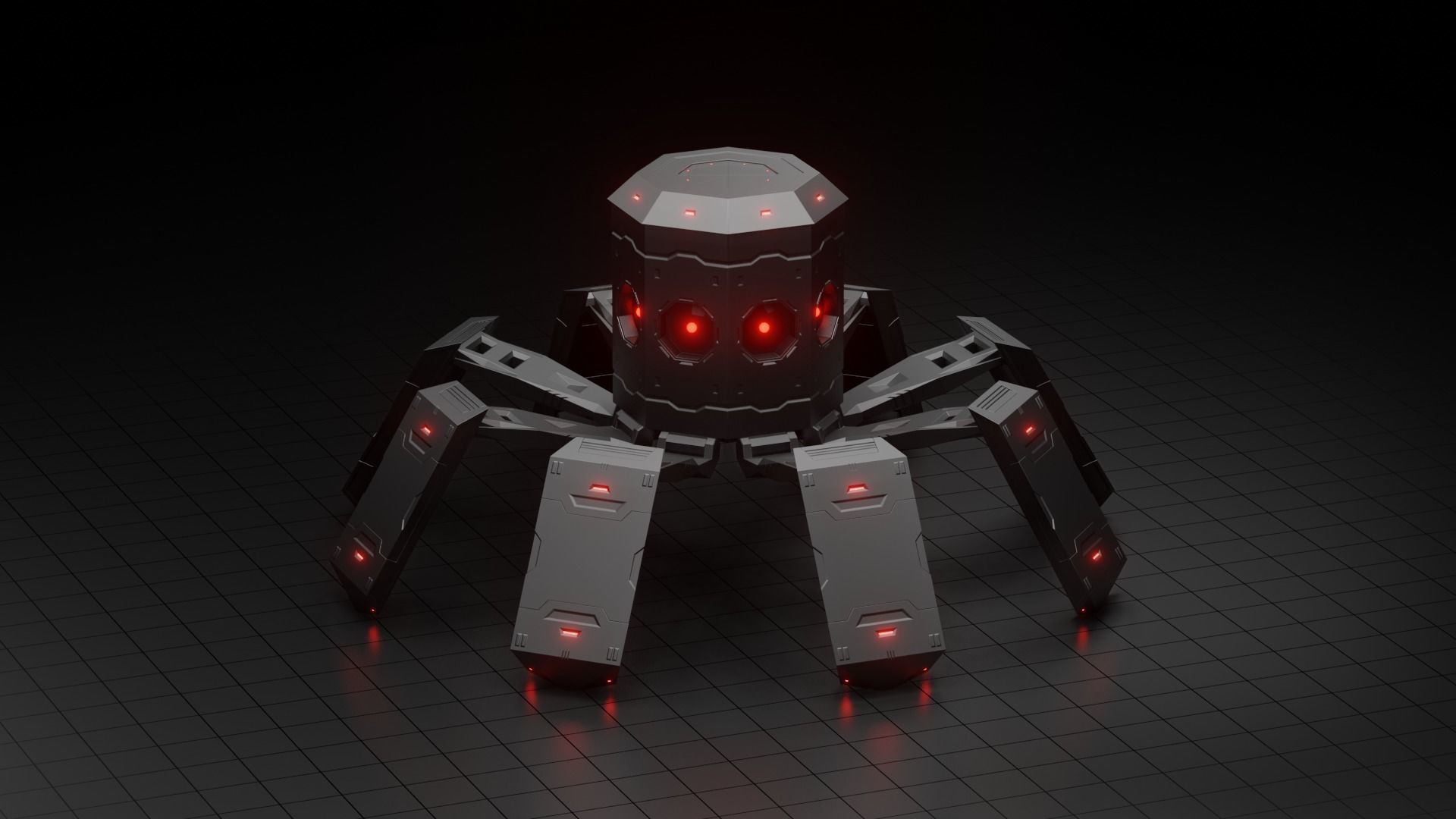 Octobot - scifi 3D model_7
