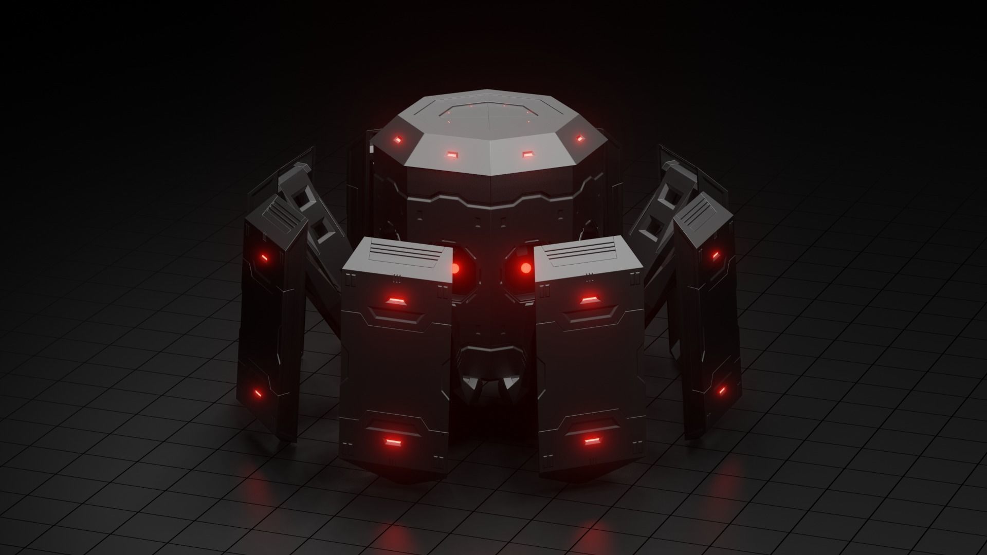 Octobot - scifi 3D model_4