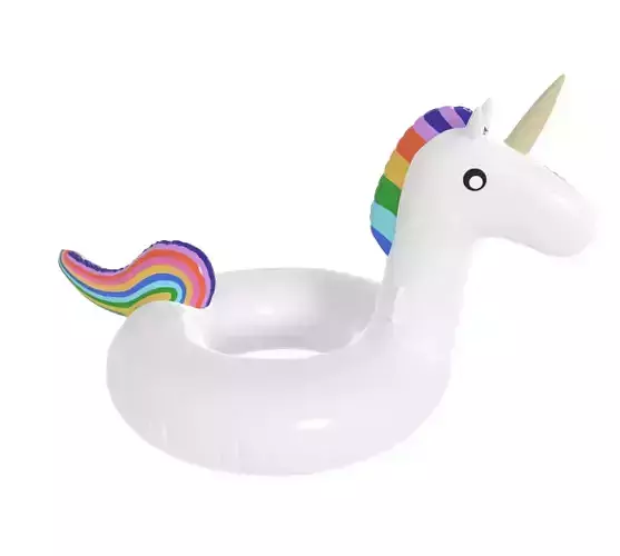 Inflatable Pool Ring Unicorn 3D Model