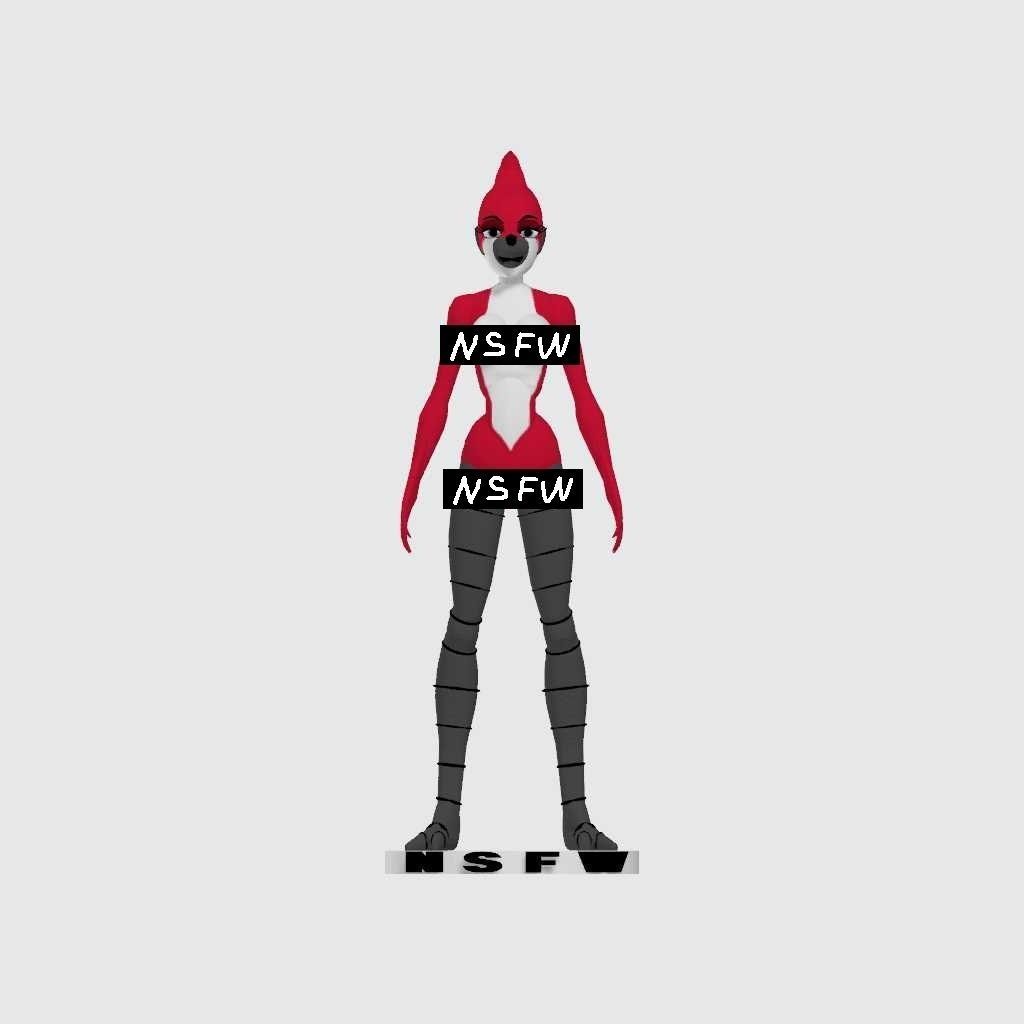 regular show margaret undressed color 3D print model_2