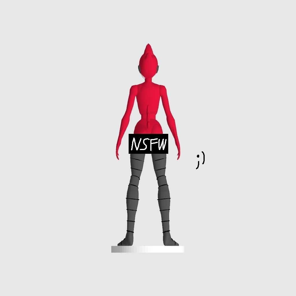 regular show margaret undressed color 3D print model_3