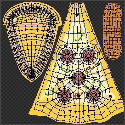 Pizza Swimming Pool Float Ring 3d model 3D model_4