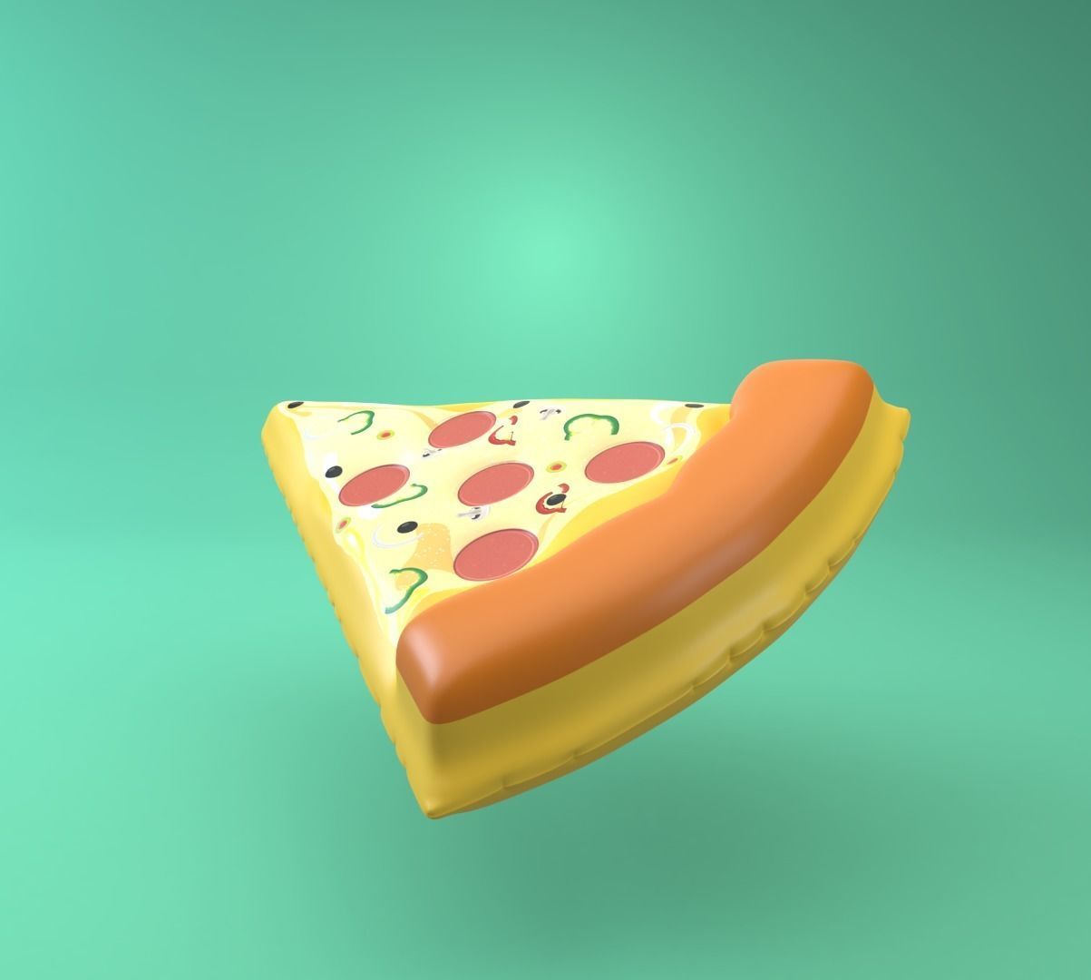 Pizza Swimming Pool Float Ring 3d model 3D model_1