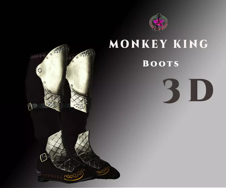 DT2 - Monkey King - Boots Low-poly 3D model_0