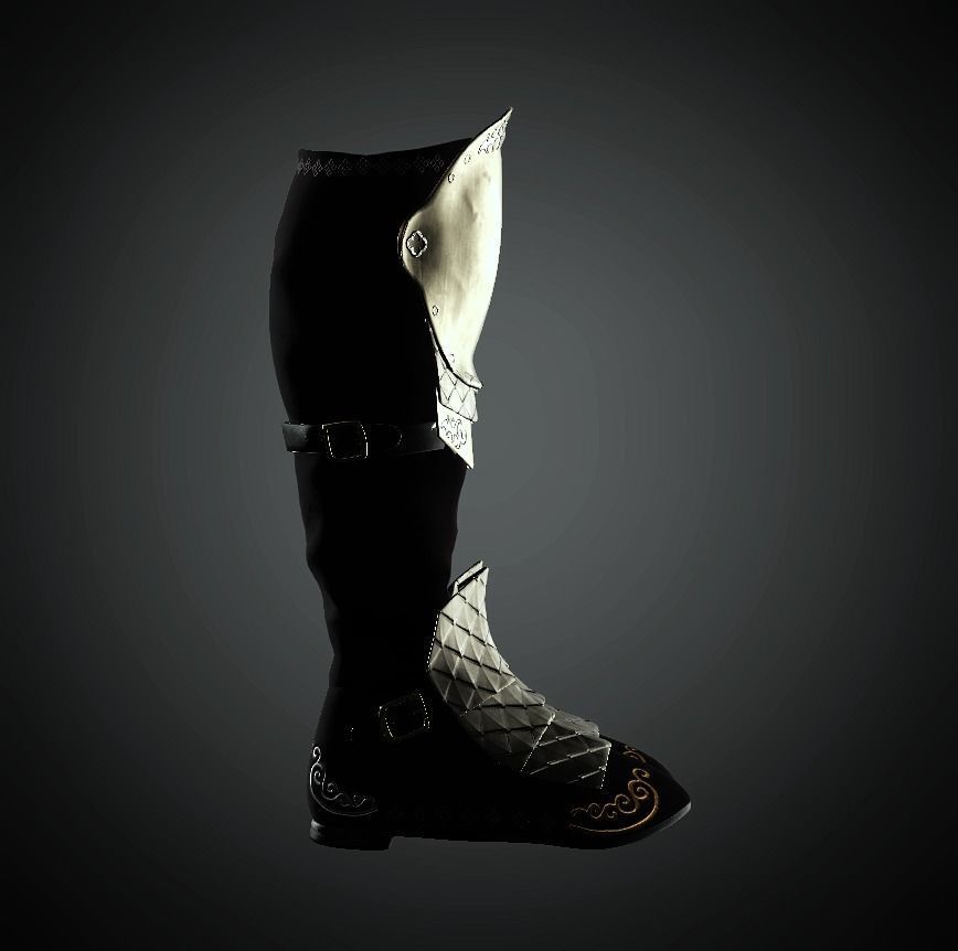 DT2 - Monkey King - Boots Low-poly 3D model_4