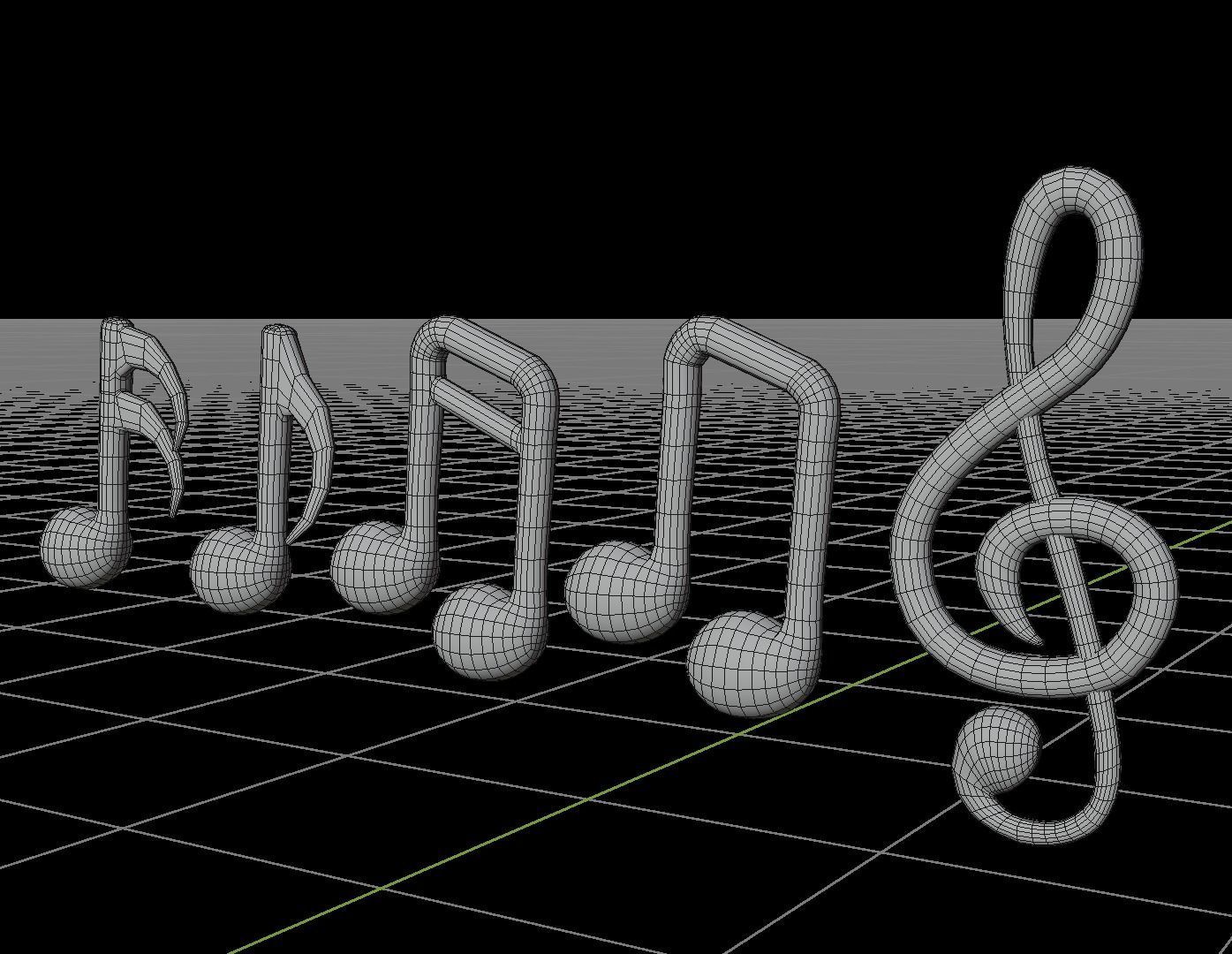 Musical Note Tone 3D Model 3D model_4