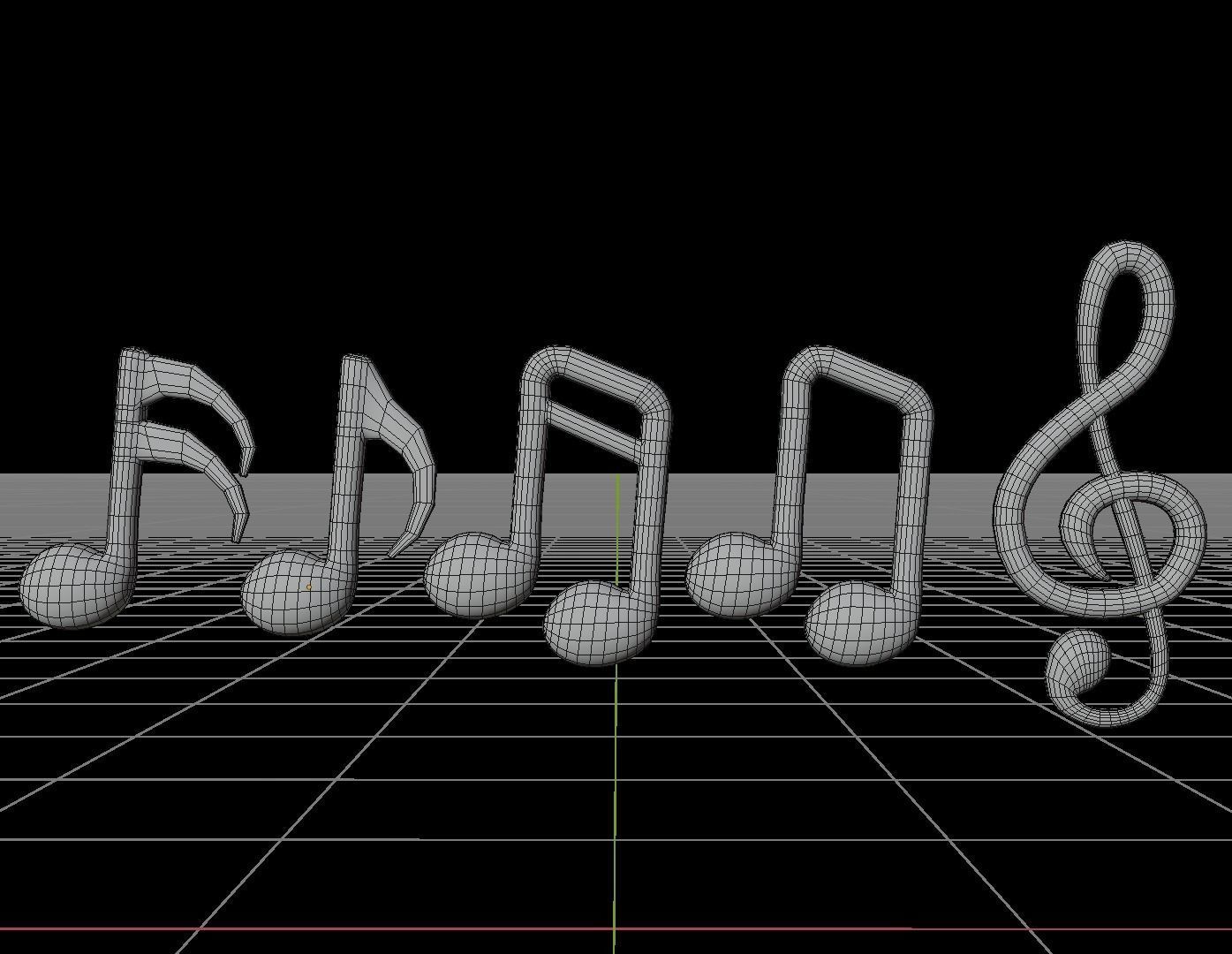 Musical Note Tone 3D Model 3D model_1
