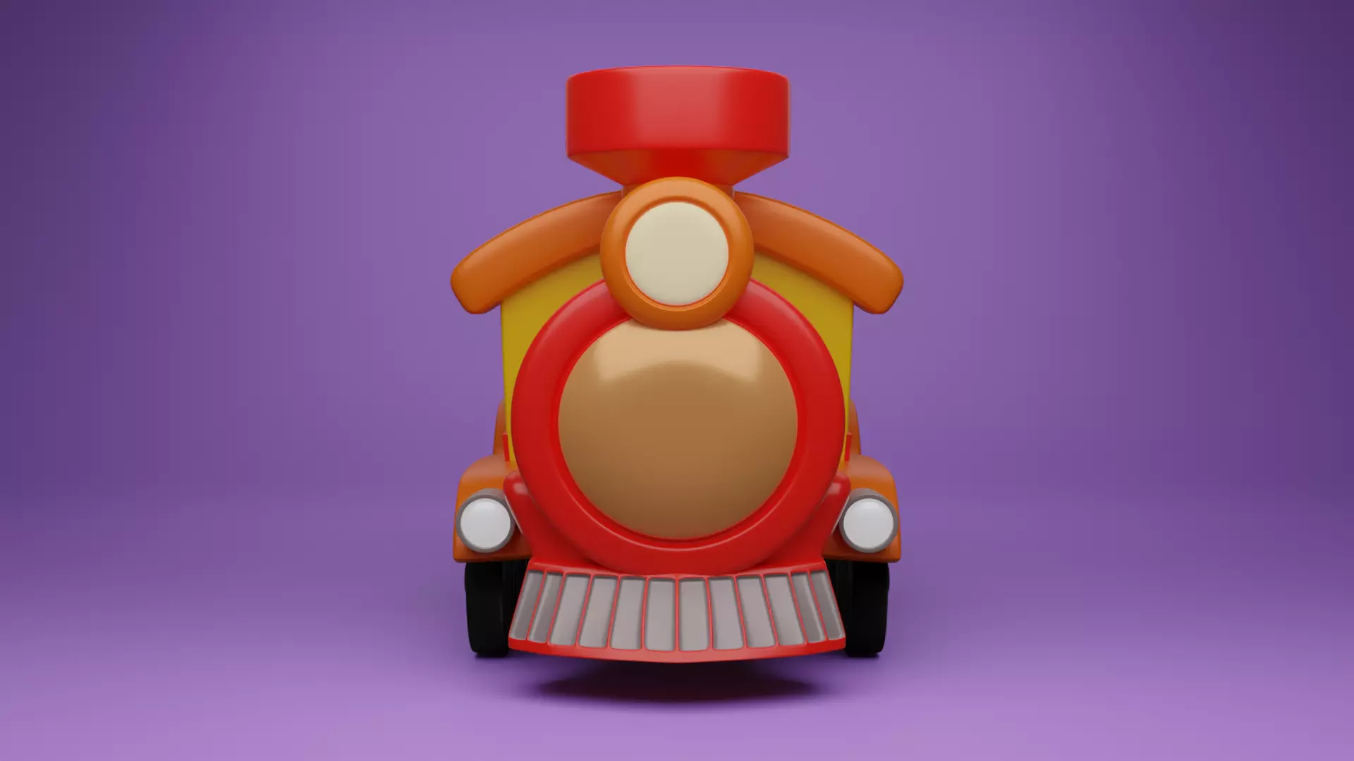 Train Cartoon 3D model