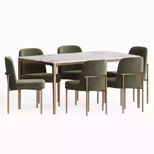 Dining Set table and chairs velvet