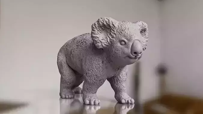 Cute but Realistic Koala Toy Model