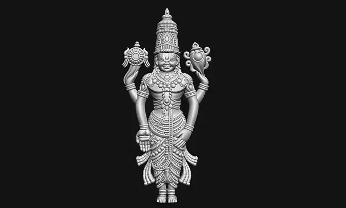 Balaji gold statue of indian goddess