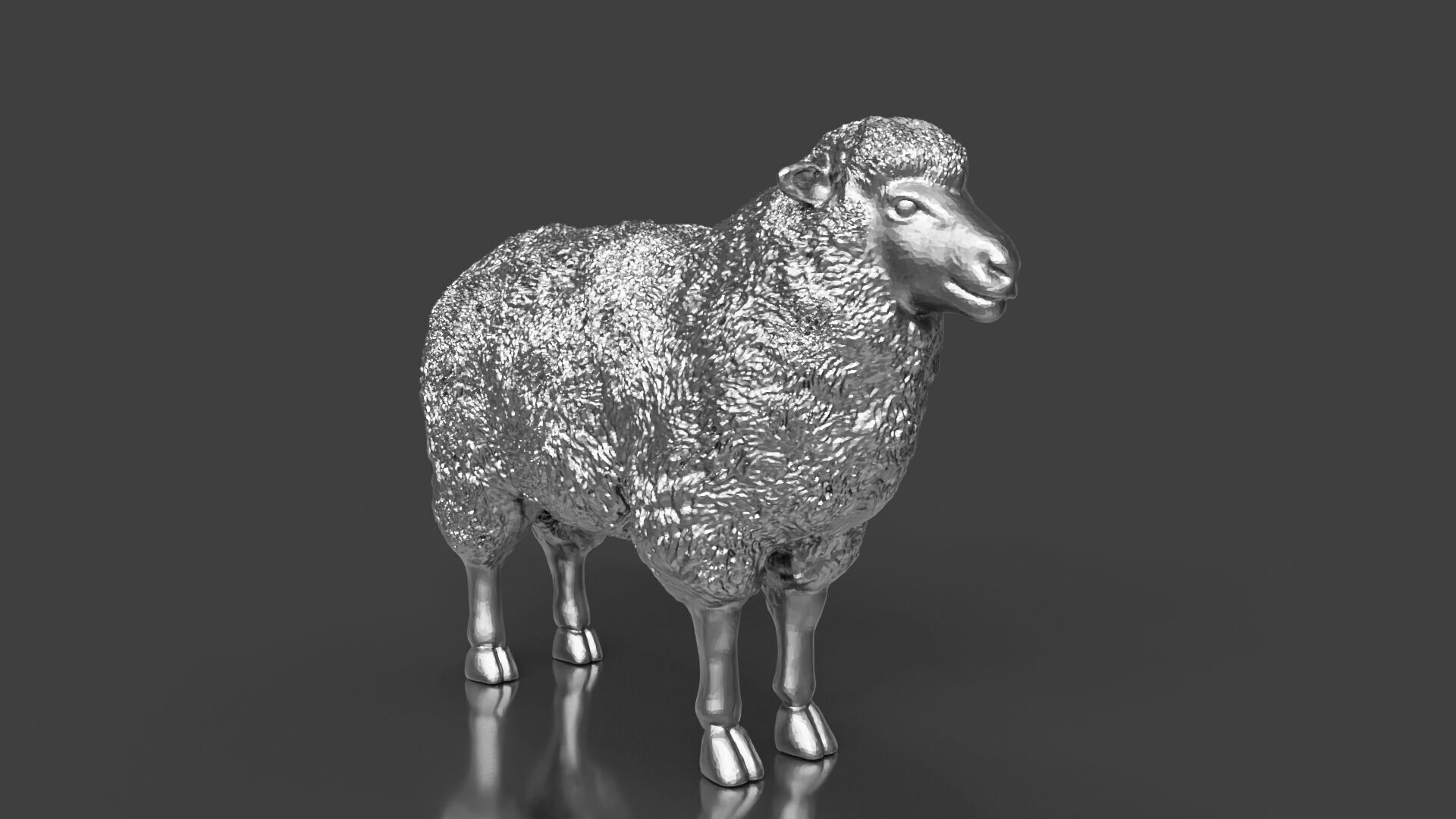 Silver Sheep 3D print model_1