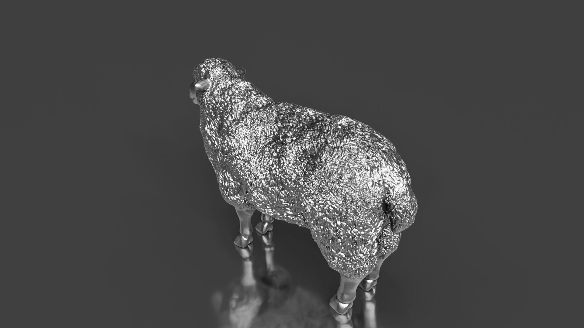 Silver Sheep 3D print model_3