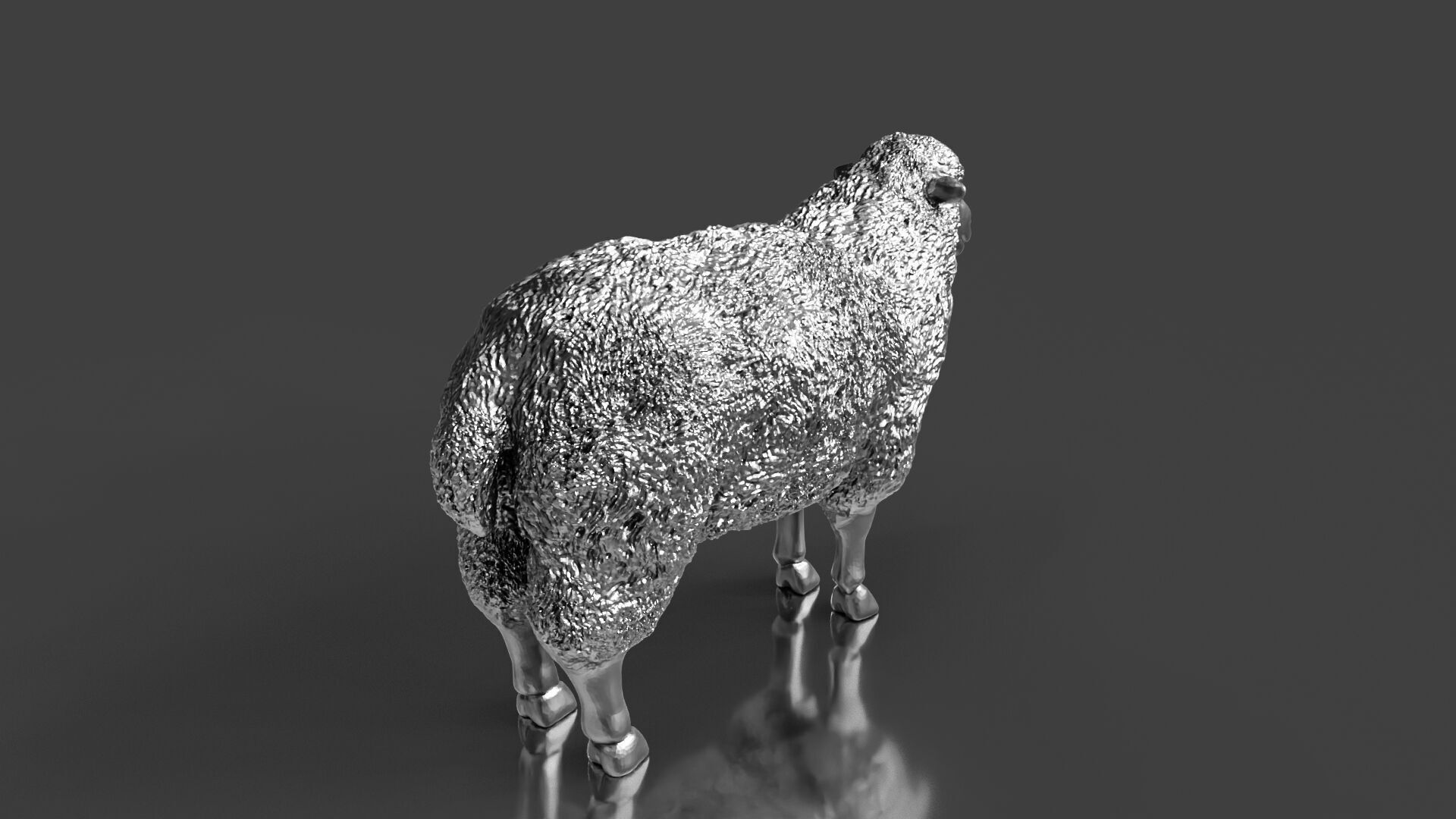 Silver Sheep 3D print model_2
