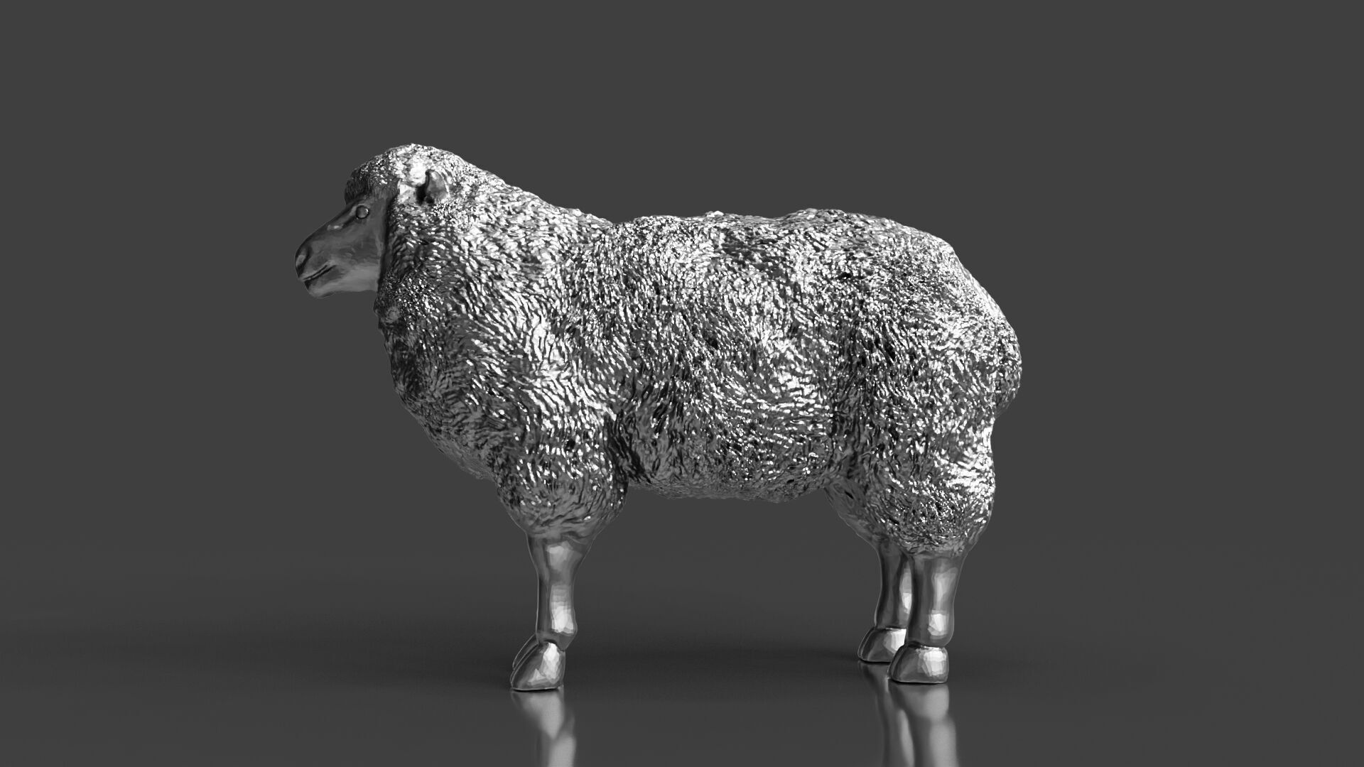 Silver Sheep 3D print model_4