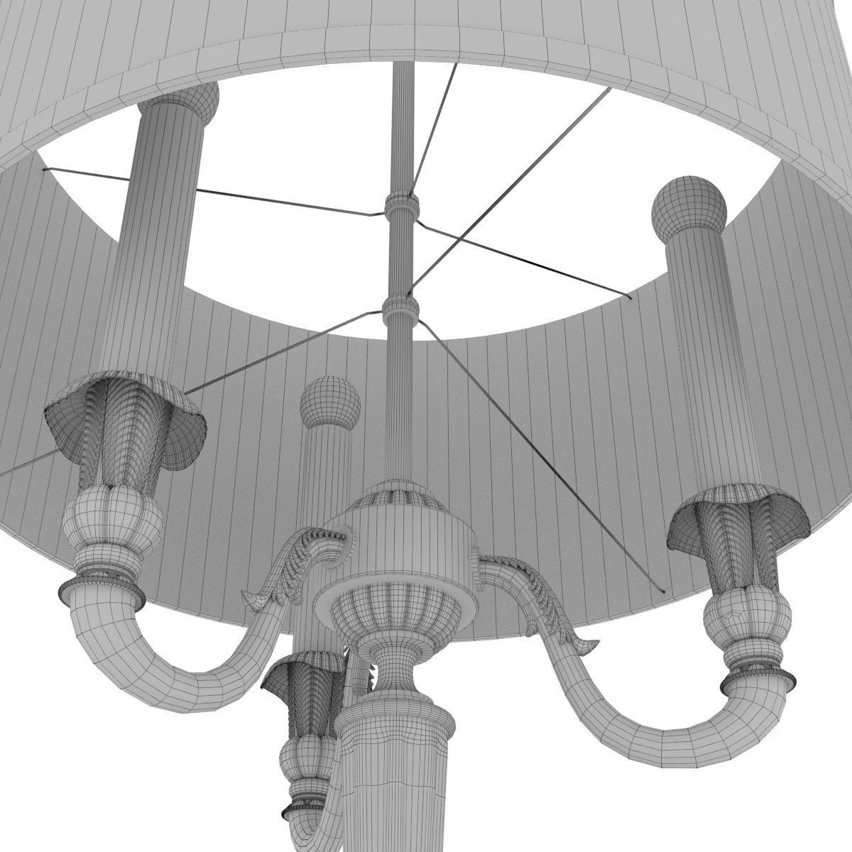 Arizzi 723 table lamp in gold finish 3D model_7