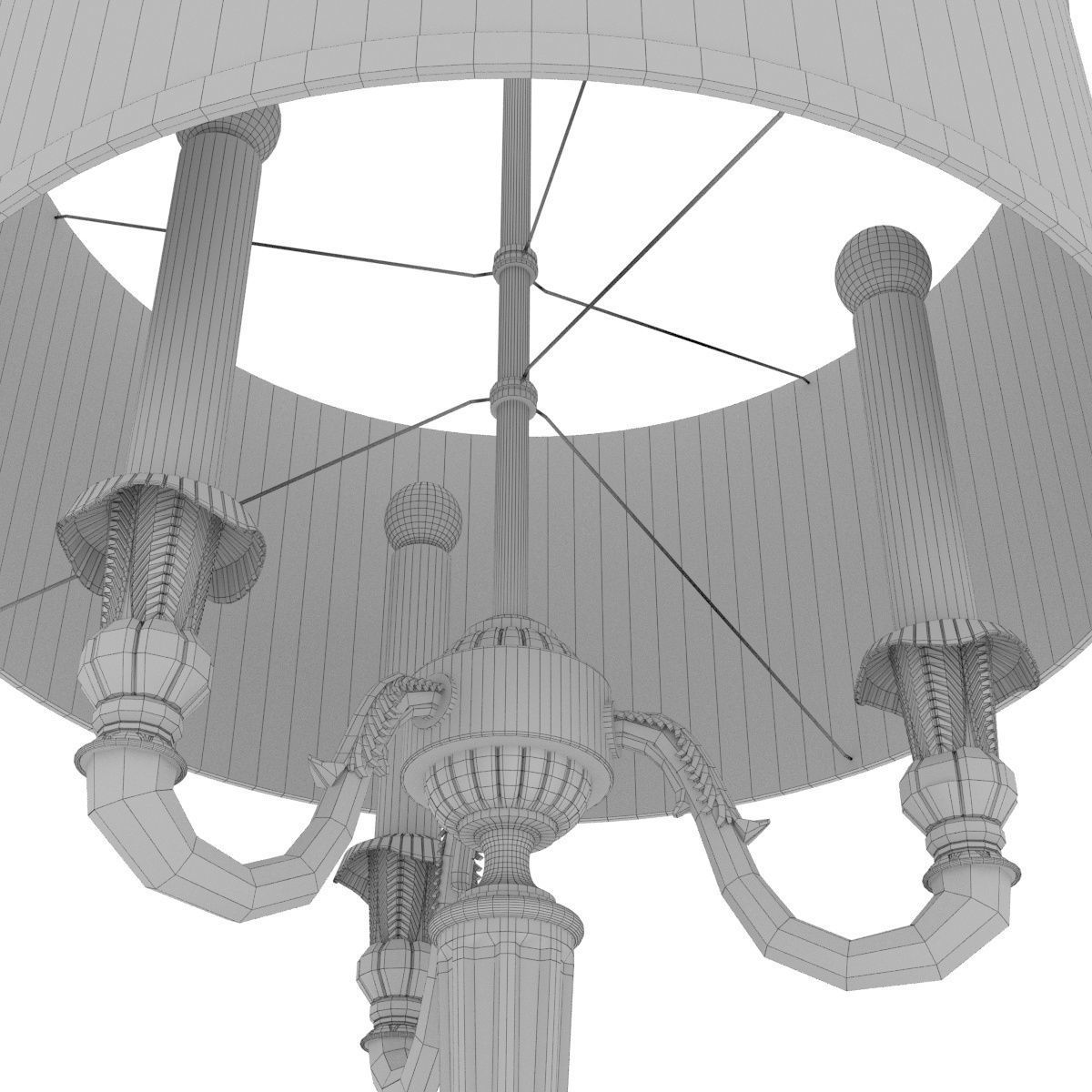 Arizzi 723 table lamp in gold finish 3D model_8