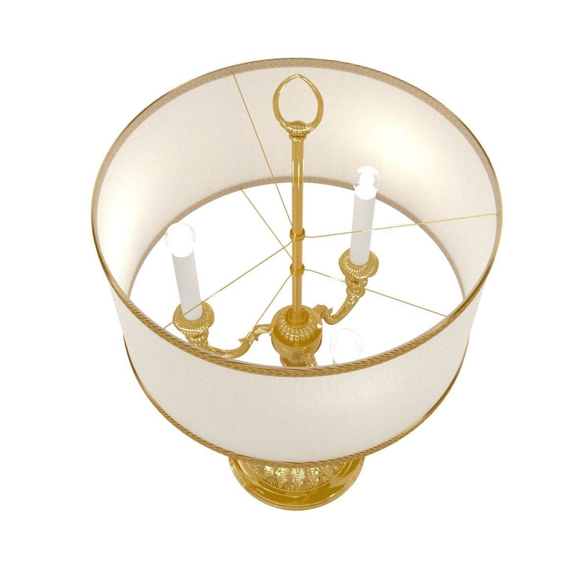 Arizzi 723 table lamp in gold finish 3D model_1