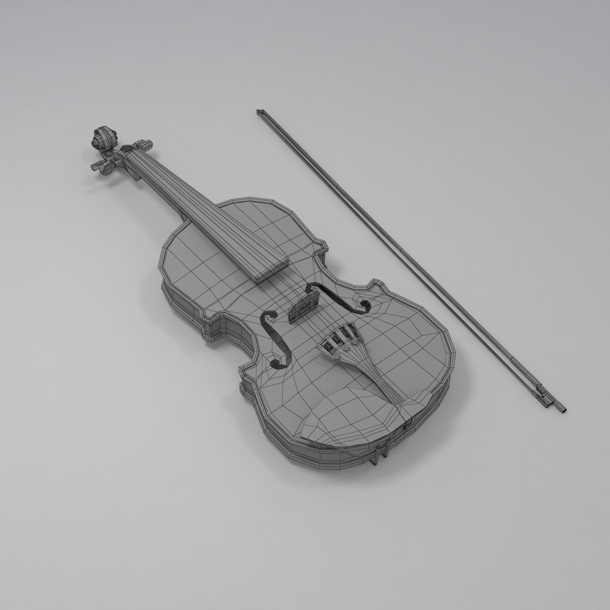 violin 3d model 3D model_1