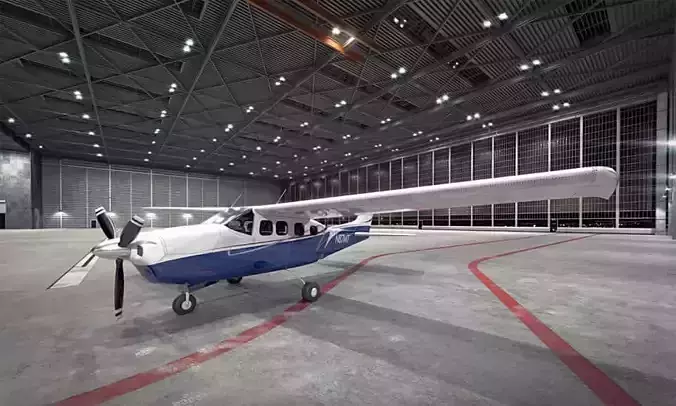 White And Blue Light Aircraft