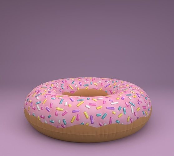 Donut Unisex Adult Swim Ring Inflatable 3D model