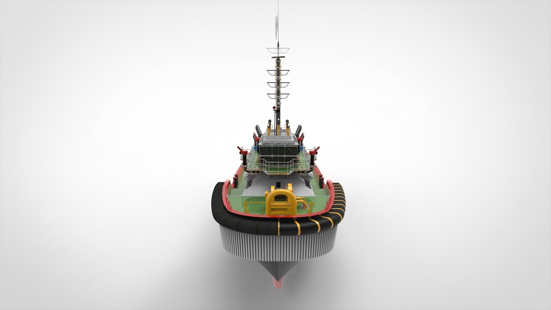 Tugboat tug boat 3D model_9
