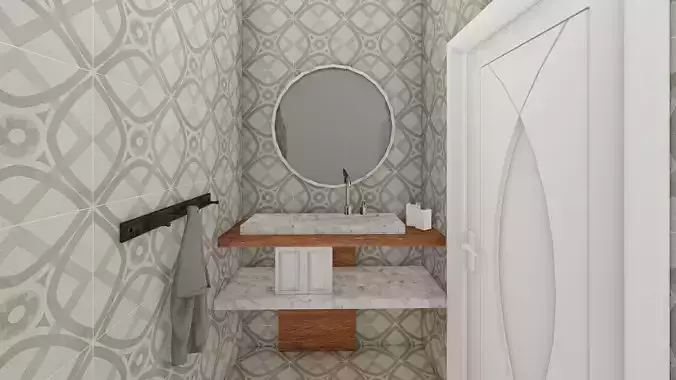 Modern Washbasin Free 3D model
