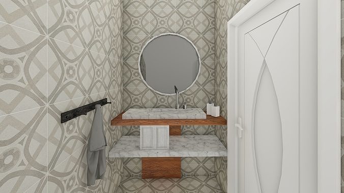 Modern Washbasin Free 3D model