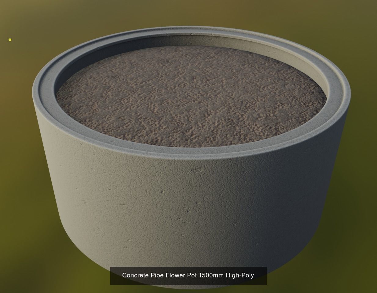 All Concrete Pots with all Flowers  3D Model Collection_49