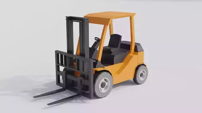 Low Poly Forklift truck
