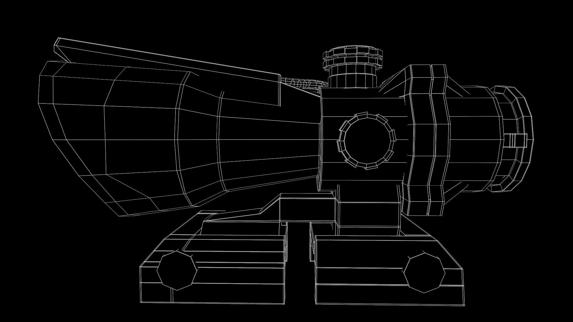 4x Scope Low-poly 3D model_16