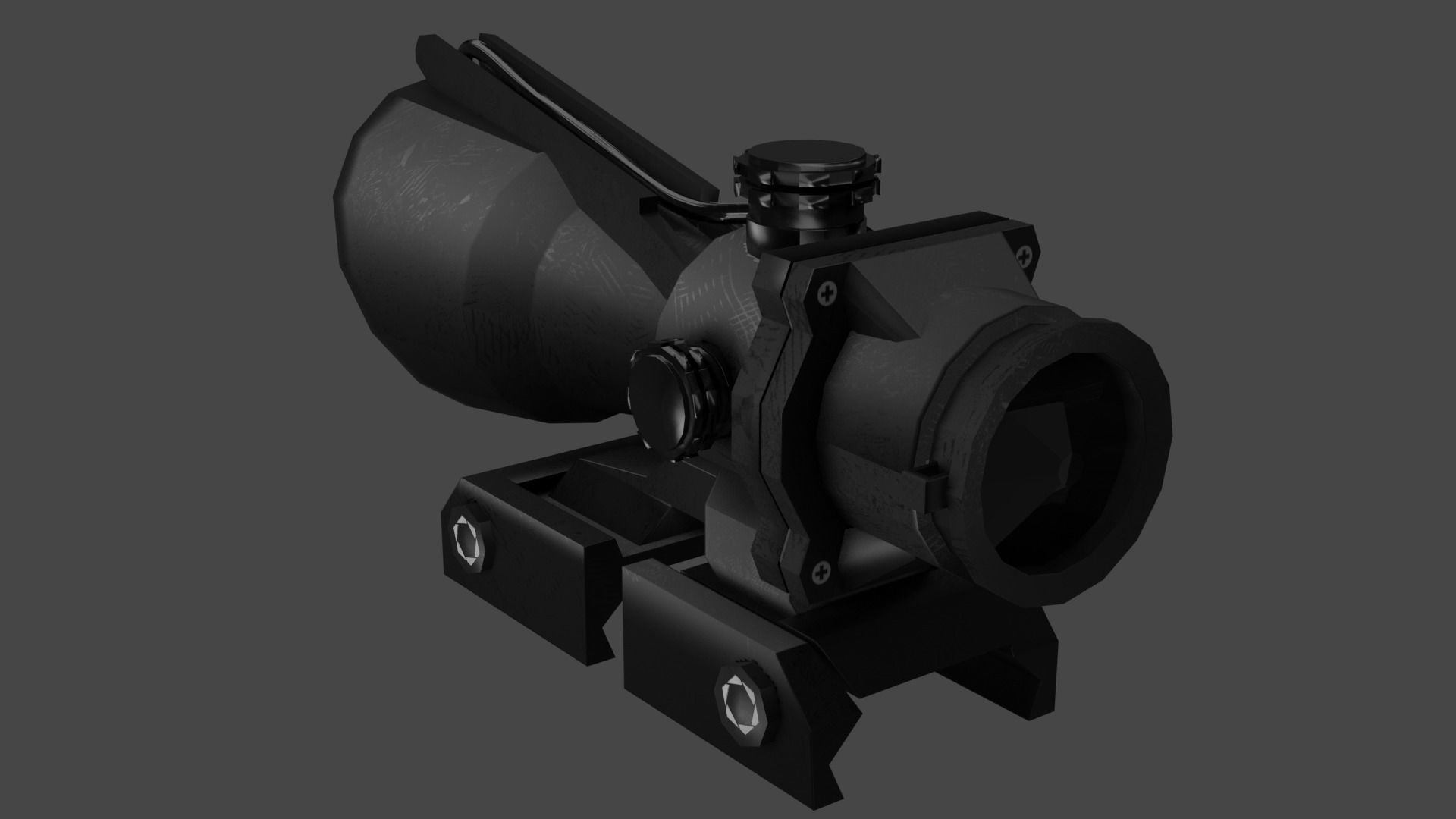 4x Scope Low-poly 3D model_2