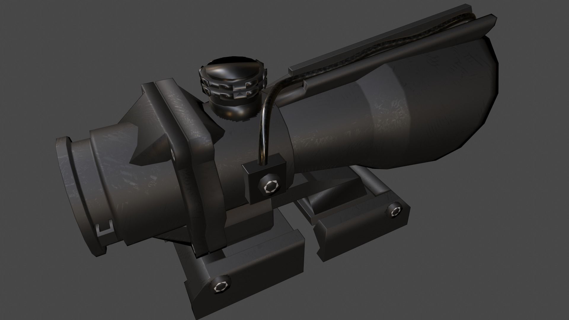 4x Scope Low-poly 3D model_12