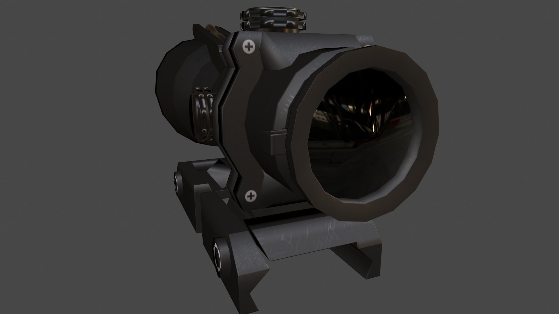 4x Scope Low-poly 3D model_7