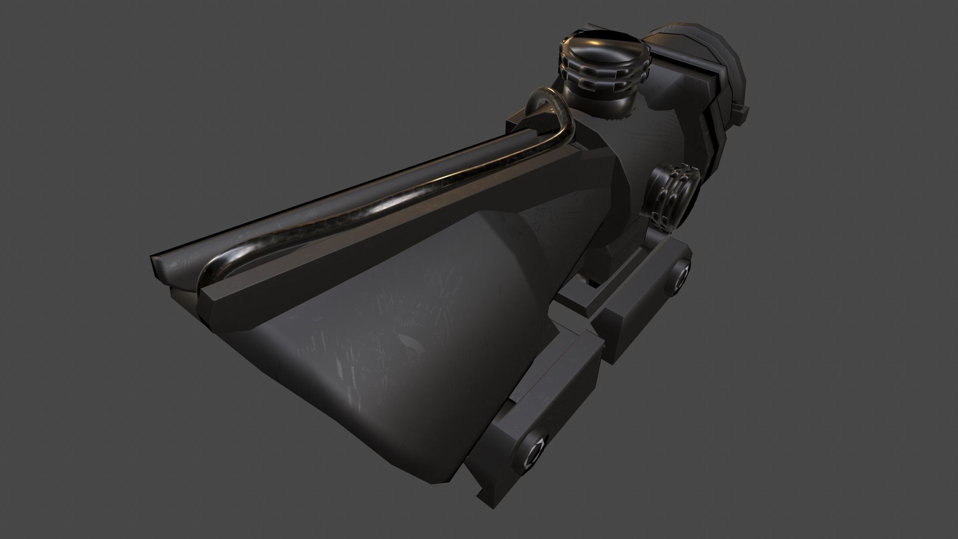 4x Scope Low-poly 3D model_9