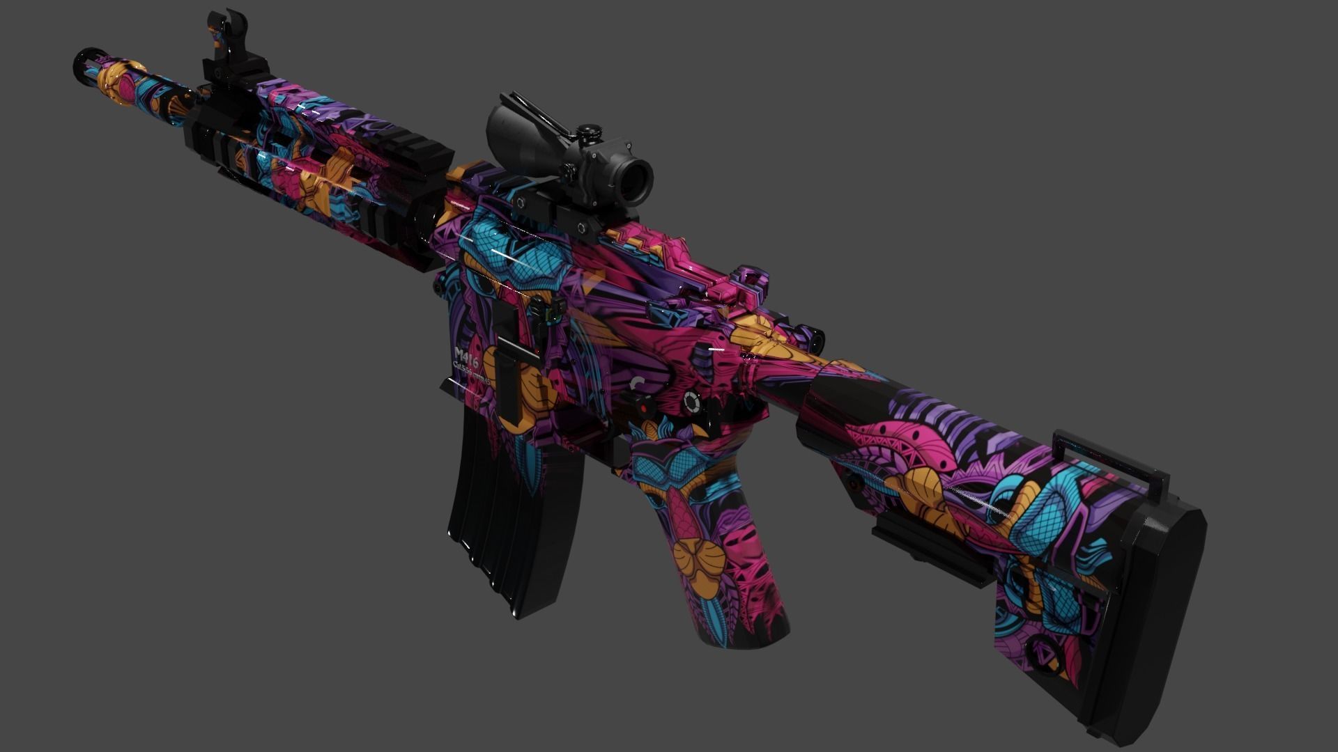 4x Scope Low-poly 3D model_5