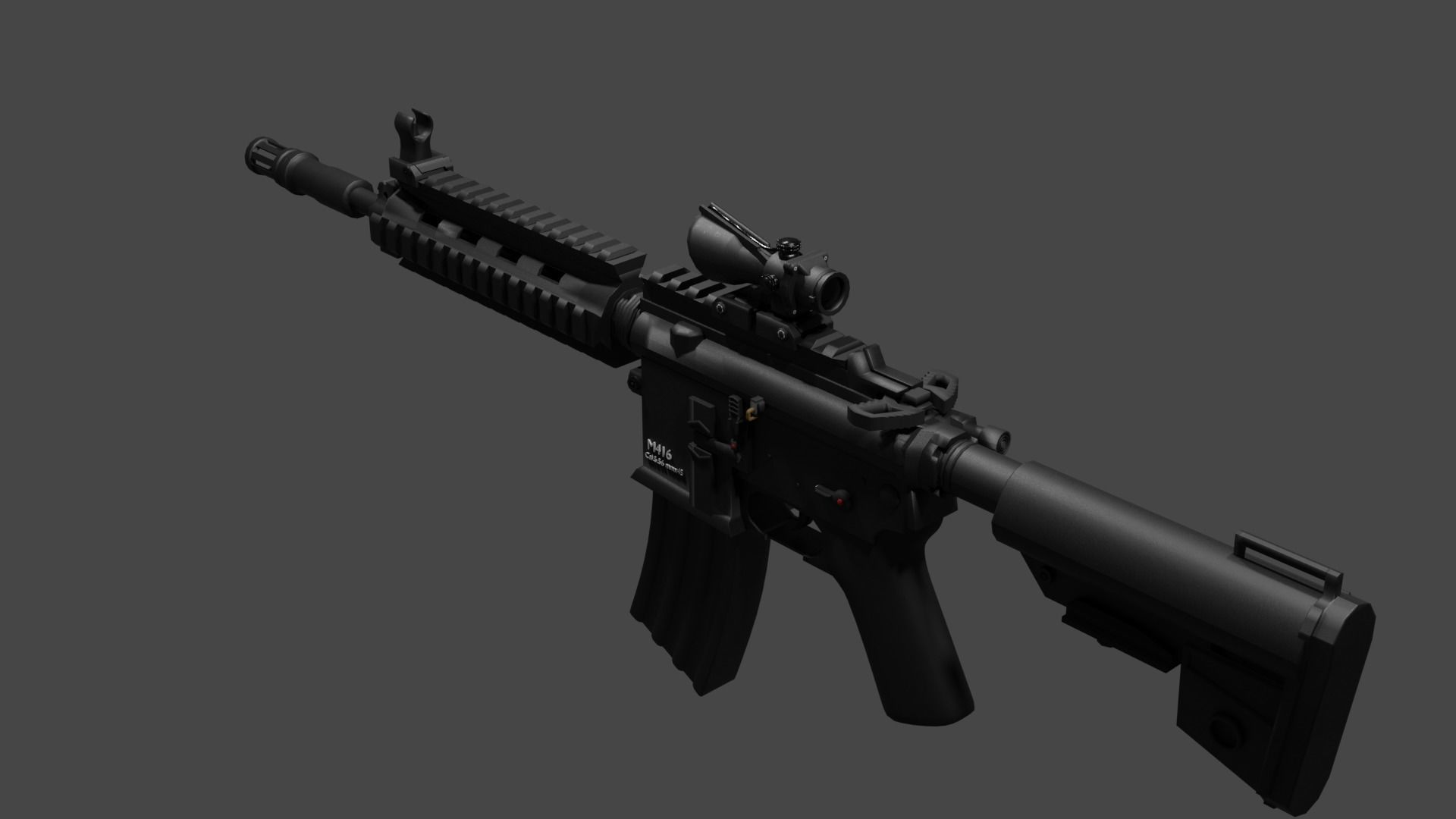 4x Scope Low-poly 3D model_4