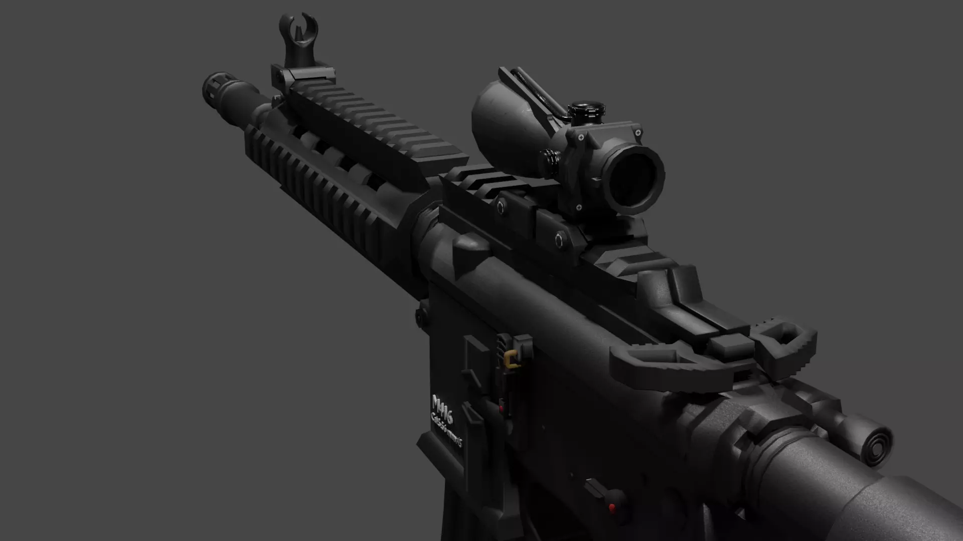 4x Scope Low-poly 3D model_0