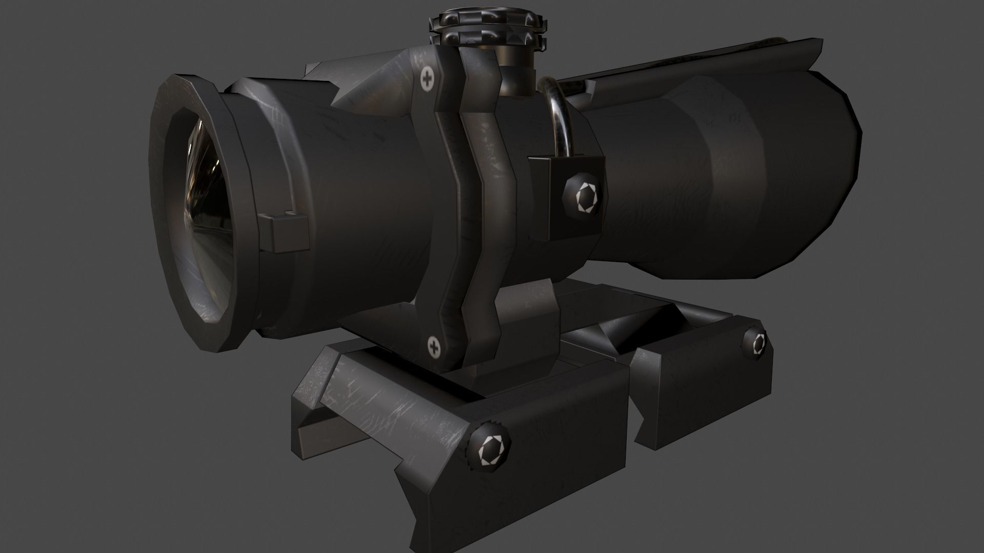 4x Scope Low-poly 3D model_10