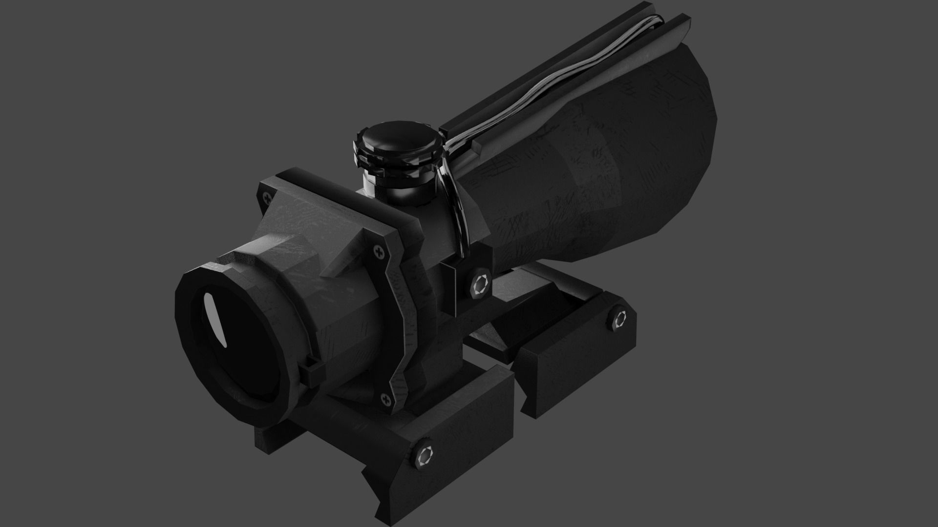 4x Scope Low-poly 3D model_13