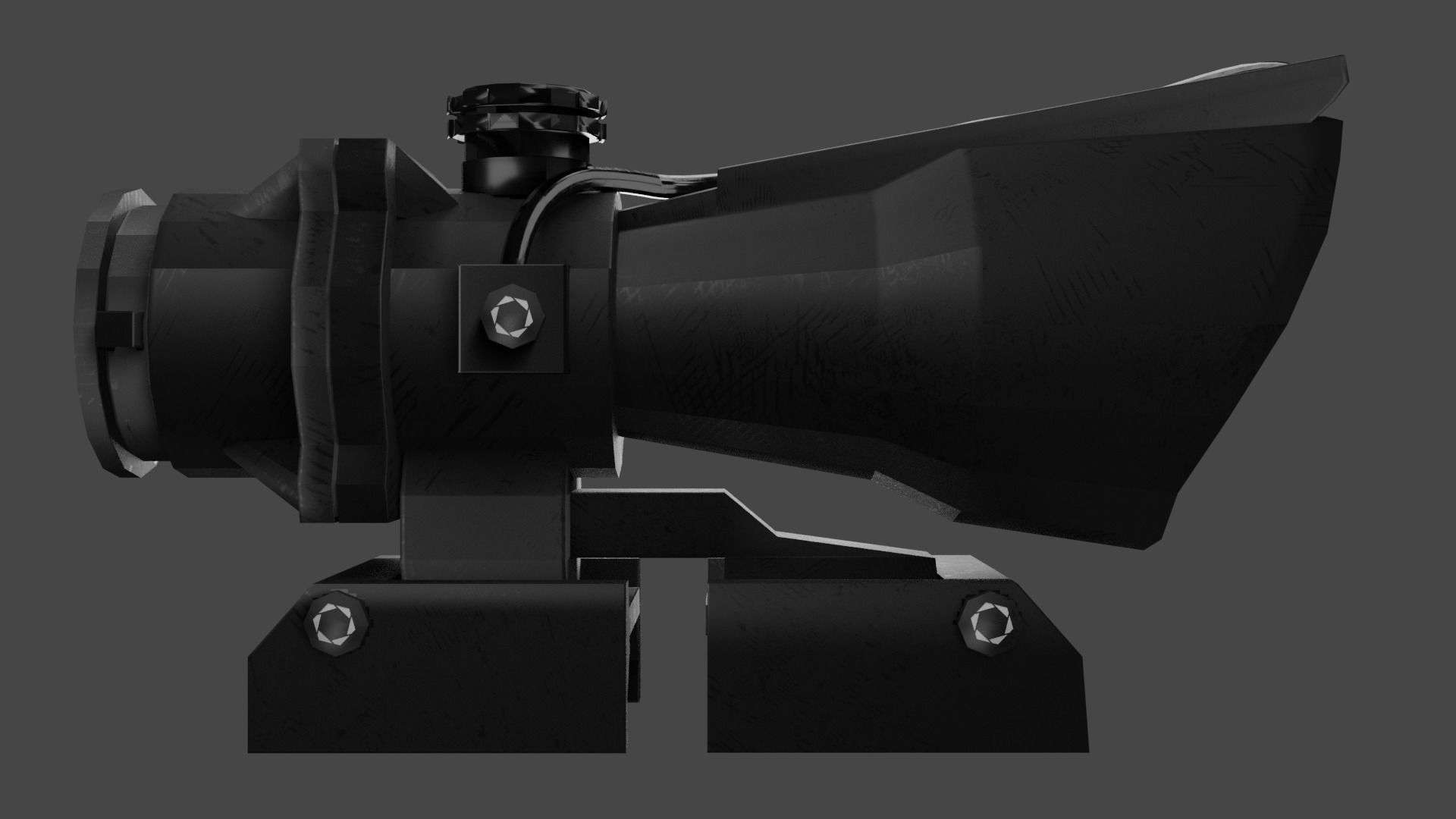 4x Scope Low-poly 3D model_14