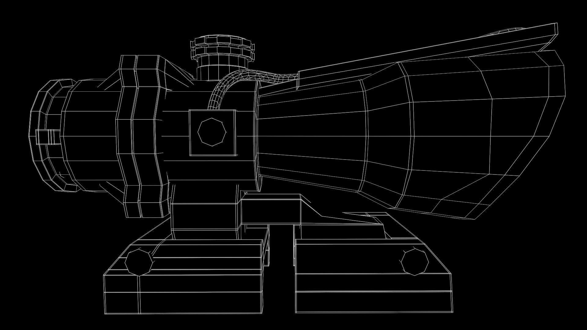 4x Scope Low-poly 3D model_17