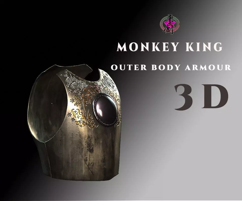 DT2 - Monkey King - Outer Body Armour Low-poly 3D model_0
