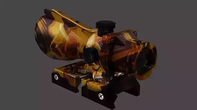 4x Scope Low-poly 3D model