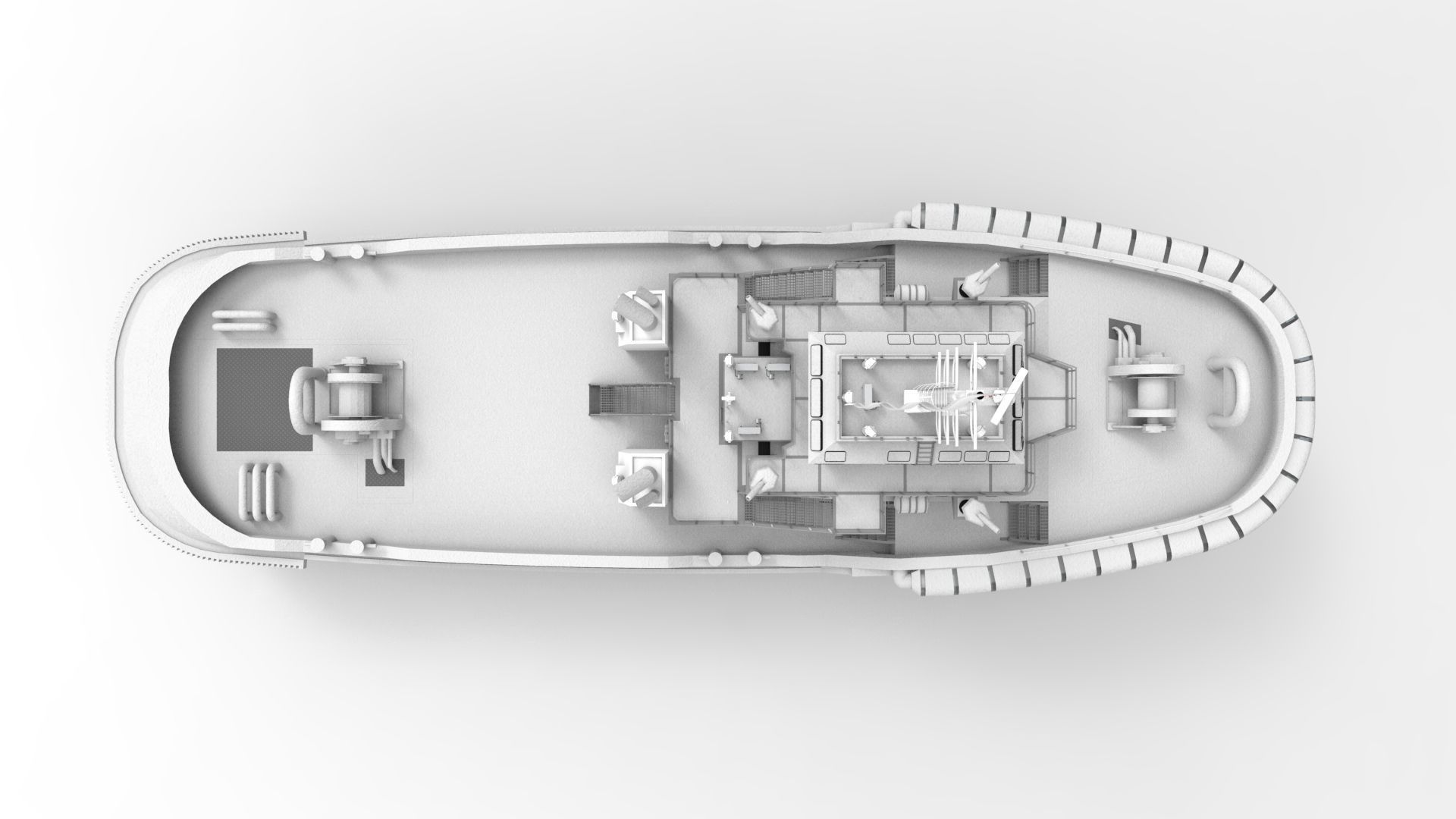 Tugboat Model fishing boat 3D print model_10