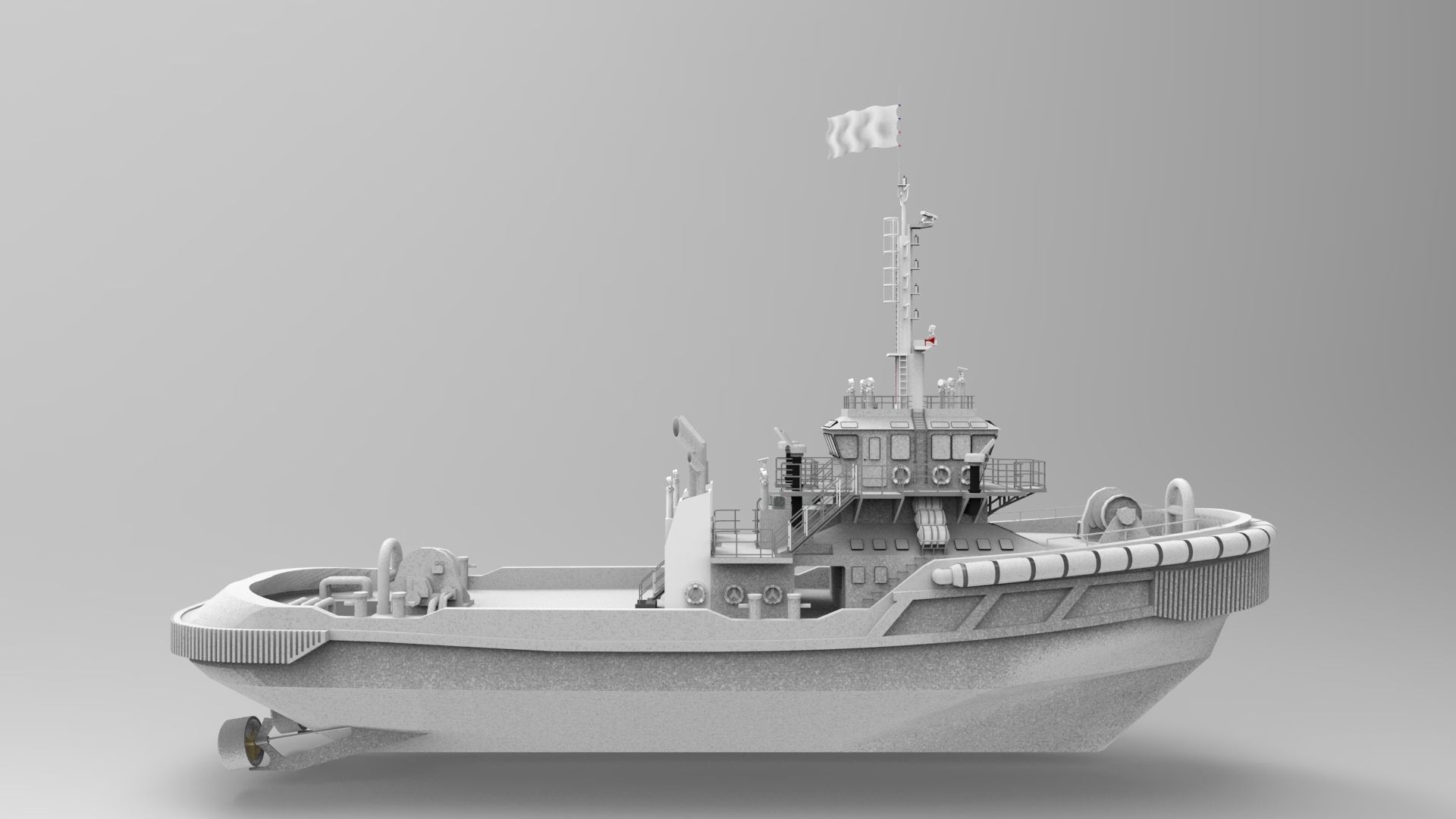 Tugboat Model fishing boat 3D print model_6