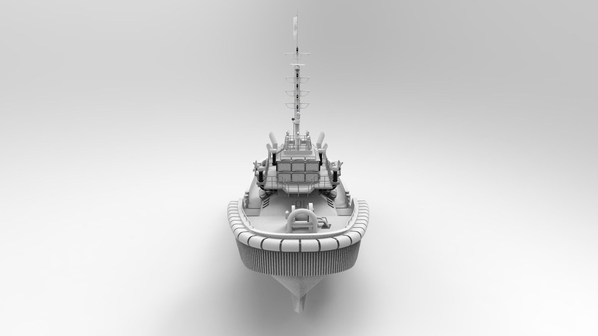Tugboat Model fishing boat 3D print model_9