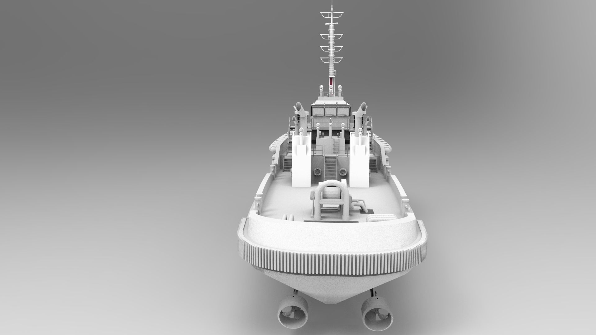 Tugboat Model fishing boat 3D print model_2