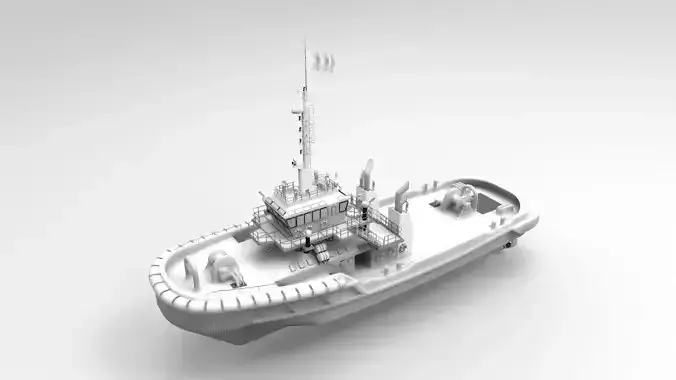 Tugboat Model fishing boat 3D print model